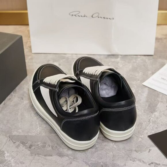 Rick Owens Black and White Leather Oxfords - Picture 5 of 6